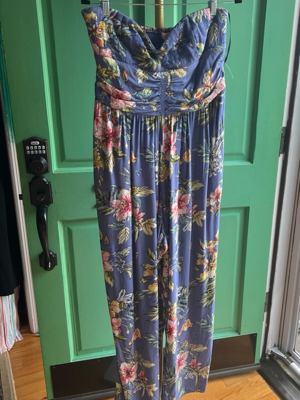 Band of gypsies Strapless jumpsuit in Lavender Blue XL nwot